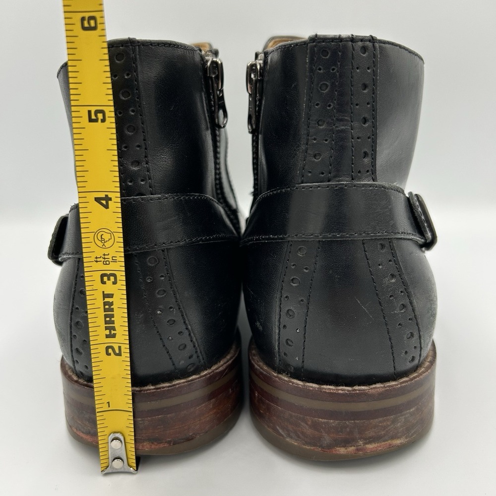 Johnston Murphy Garner Ankle Boots Men's Size 8.5 M Black Strappy Ankle Shoes - Picture 4 of 10